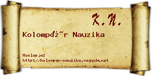 Kolompár Nauzika névjegykártya